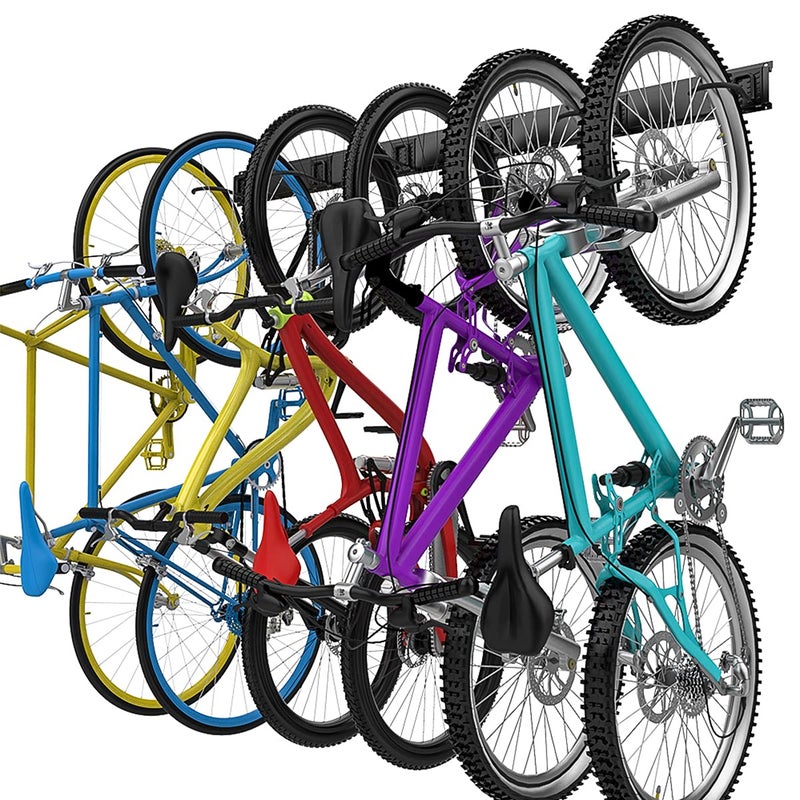 TORACK Bike Storage Rack, 6 Bike Rack Wall Mount Home and Garage Organizer, Vertical Bicycles Hanger Hooks for Indoor Space Saving - Image 2
